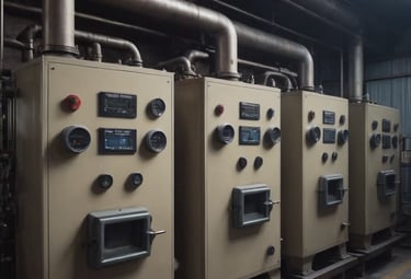 Smart industrial automation with sensors, data processing, and connectivity.