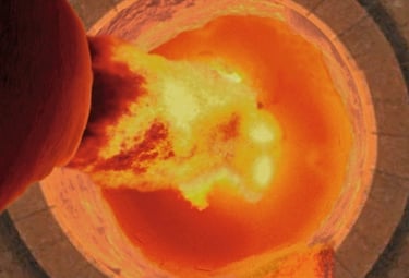 Burner flame of a CO Gas Burner