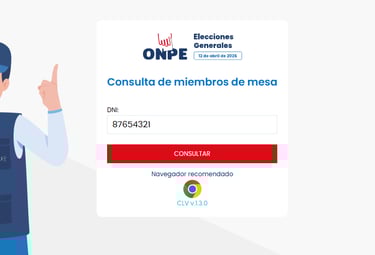 ingresa dni consulta miembro de mesa