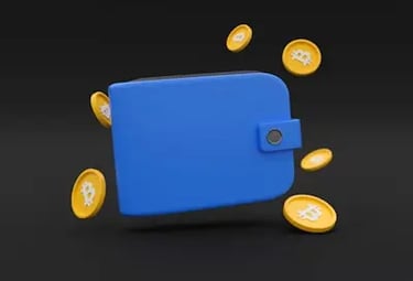 Crypto wallet flying coins, symbolizing ByBit’s 0% maker fees