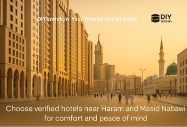 BRN-verified Umrah hotels near the Haram and Masjid Nabawi