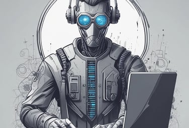 A white mask with distinct black features is placed on an open server tray in a data center or server room. The server is equipped with various LED indicators and network ports, suggesting an active setup.