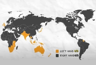 The World's Left Hand Side and Right Hand Side Driving Systems