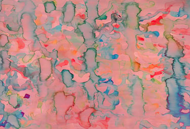 overlapping blobs of color