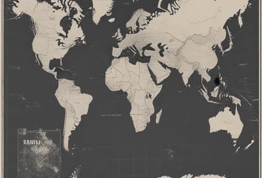 a clock and some balls on a blue surface