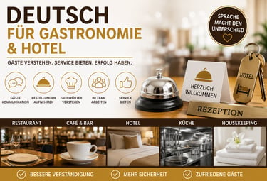 Deutsch für die Gastronomie & Hotel
