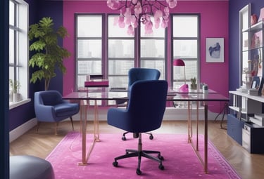 Elegant gold and fuchsia brush strokes on a white background, symbolizing bold change.