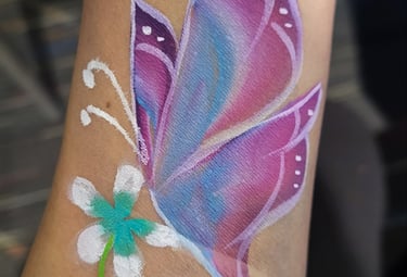 Butterfly face painting