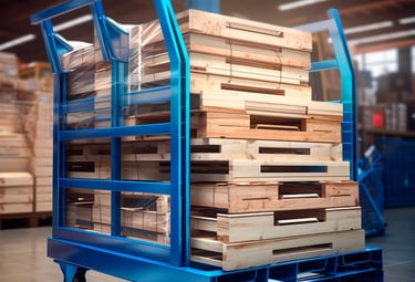 Carretones cargando pallets en depósito de Pro Cargo