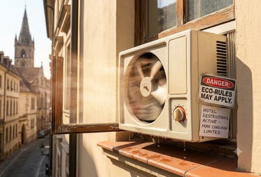 Europe hotel AC crisis 2026 verification guide under new eco-rules
