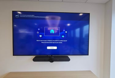 Logitech Video Conferencing bar installed - Metroplex Smart Homes