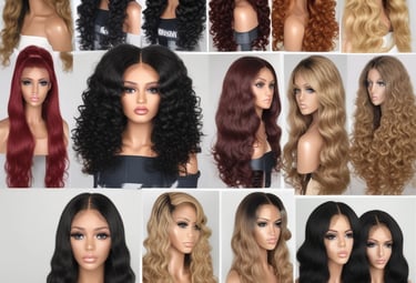 A collection of beauty tools like brushes, scissors, and combs arranged neatly.