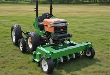 A lush, evenly trimmed green lawn stretches across the entire frame.