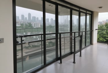 Rust-proof stainless steel invisible grill for high-rise apartments in Pune Child-safe balcony invi