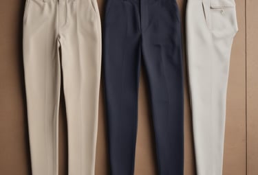 A tailor is adjusting a pinstripe suit on a mannequin. The suit is black with white pinstripes and is complemented by a black bow tie. The tailor is wearing a watch on their left wrist and is focused on perfecting the details of the suit. The background is softly blurred, giving attention to the tailor's meticulous work.