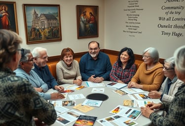 un groupe de personnes assises autour d'une table