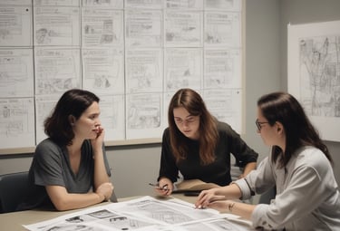 A friendly concierge assisting a client with a smile in a modern office setting.