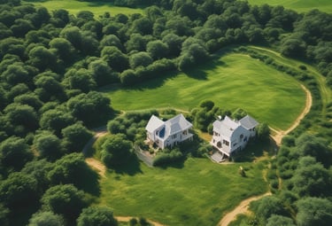 A family happily exploring their new land investment.