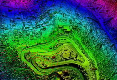a map of a city with LiDAR mapping