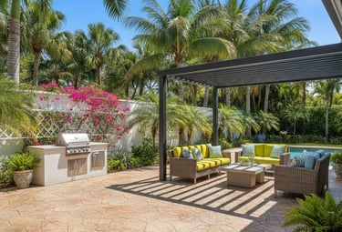 Beautiful Stamped Concrete Patio in Hollywood