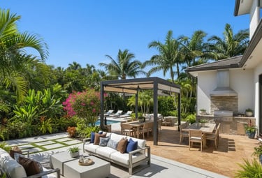 Patio Expansion with tropical landscaping in Hollywood, FL