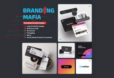 Designing brand identity and marketing graphics at Advertizer Digital Powerhouse for impactful visua