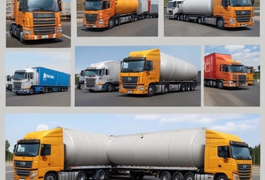 A distribution truck loaded with cement bags ready for delivery.