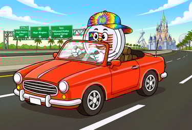 ATF Man driving to the Walt Disney World Resort in Florida