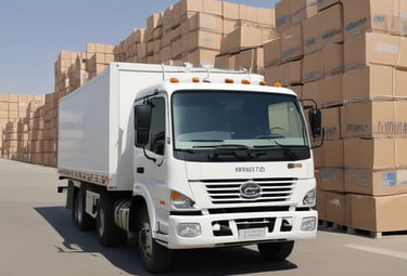 Luxel delivery van parked outside a modern home with packages ready to unload.