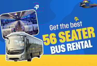 56 seater luxury bus interior and exterior view