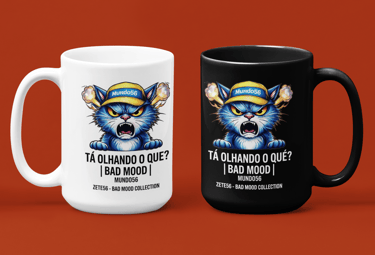 Canecas de Ceramica Premium 360ml nas cores Preta e Branca