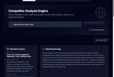 "Competitor SEO Audit & Analysis"