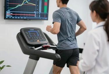 Close-up of a custom orthotic being fitted into a running shoe.