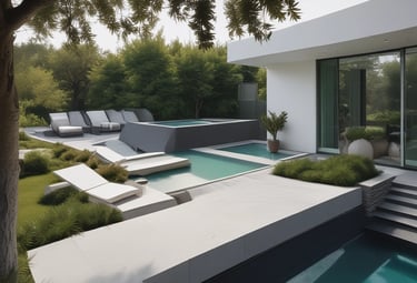 Finished prefabricated steel house exterior under clear sky.