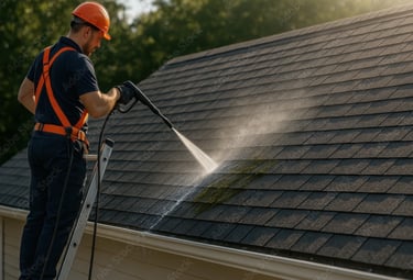 Roof washing services in Allentown, Bethlehem and Easton PA
