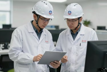 Professional consultant assisting a client with building damage assessment paperwork.