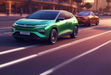 A modern kitchen scene featuring a refrigerator, washing machine, and air fryer with subtle blue highlights.