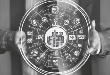 Real estate agent discussing contract details with clients in an office.