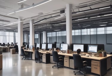 A project manager coordinating with a construction crew on site.