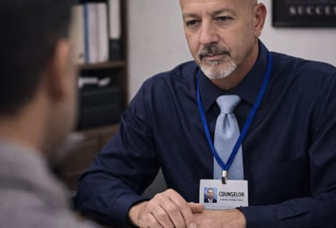 George Tannous, PhD in a counseling session