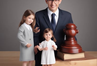 Close-up of hands signing legal family documents at a desk.