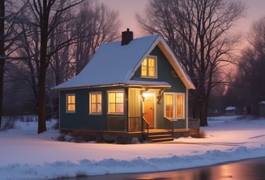 A small Ohio storefront displaying a welcoming sign on a bright morning.