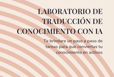 A través de simples promts podrás convertir tu conocimiento en contenidos de valor