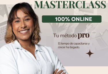 En esta masterclass aprenderás a crear tu propia metodología y aplicarla a tu profesión