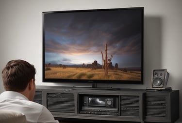 black flat screen tv on brown wooden tv rack