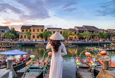 Paysage scenique dans le centre du Vietnam