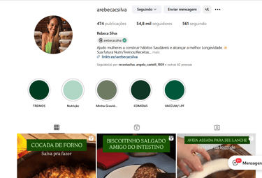 imagem instagram rebeca