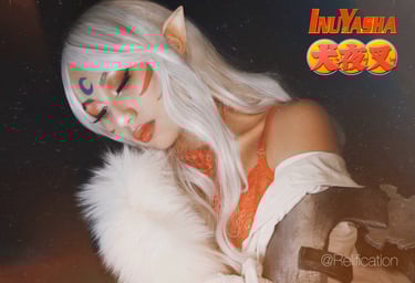 A cosplay of Sesshomaru from Inuyasha.