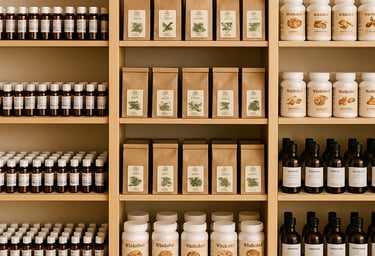 Kräuter und natürliche Tierheilmittel zur ganzheitlichen Behandlung von Hunden und Katzen.