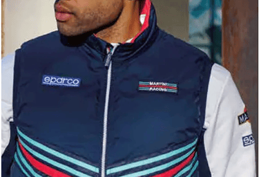 Man wearing Sparco casual wear vest 